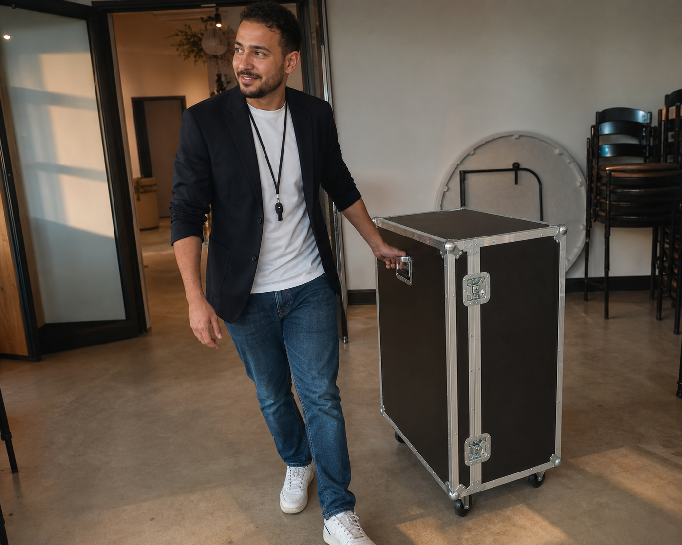 Entrepreneur qui lance son activité photobooth